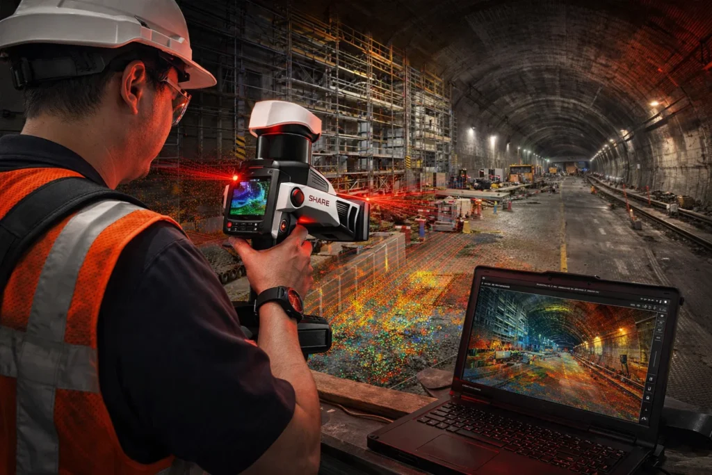 SHARE SLAM S20 cho quét 3D hiện trạng và scan to BIM